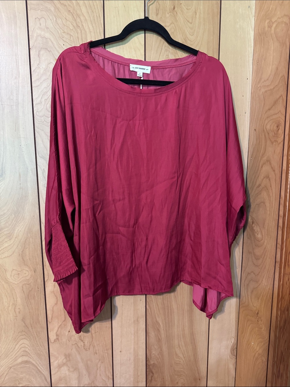 eesome Rose Red Relaxed Dolman Tunic